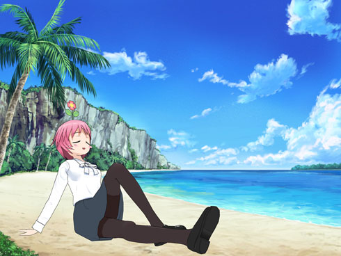 南国でまったりのイラスト