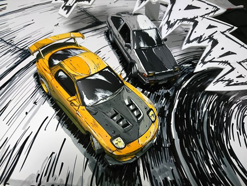 斜め横から撮った写真