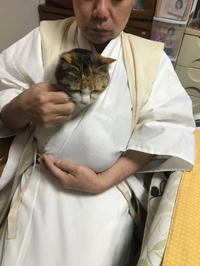 猫の形 長楽寺 御守り 住職さん