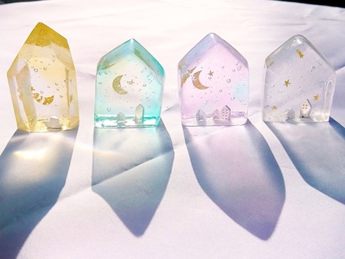 コロロ硝子 koloroglass ガラス作家 ガラス 記憶のまち 水中鉱石