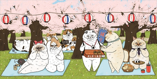 不思議の国の　ネコ　オリジナル　イラスト 🐈☔️🐸 #世にも不思議な猫世界
