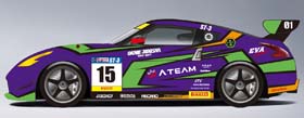 富士SUPER TEC 24時間レースに参戦する「エヴァRT初号機 岡部自動車 Z34」
