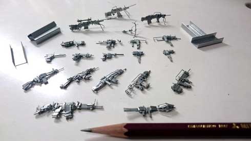 ホッチキス 針 制作 銃火器