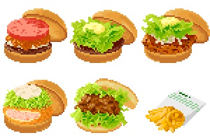 ZIMA ドット絵 モスバーガー