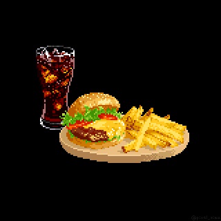 ZIMA ドット絵 ハンバーガー