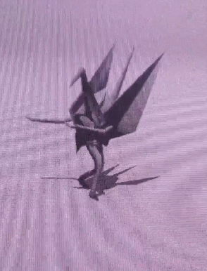 踊る 3D鶴