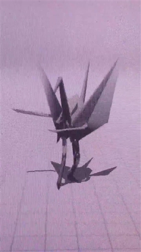 踊る 3D鶴