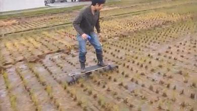 キューボード走行の様子