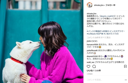 お父さん犬 後藤真希 白戸家 ソフトバンク インスタ映え インスタ