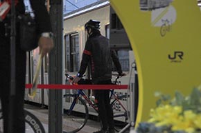 B.B.BASE JR東日本 輪行 サイクリスト 両国