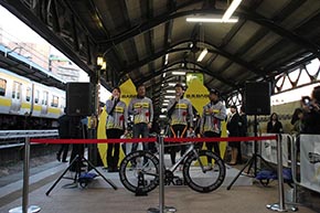 B.B.BASE JR東日本 輪行 サイクリスト 両国