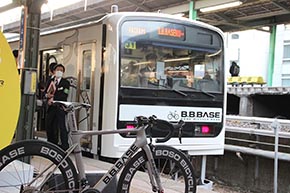 B.B.BASE JR東日本 輪行 サイクリスト 両国