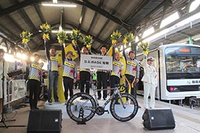 B.B.BASE JR東日本 輪行 サイクリスト 両国