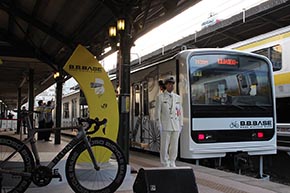 B.B.BASE JR東日本 輪行 サイクリスト 両国