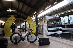 B.B.BASE JR東日本 輪行 サイクリスト 両国