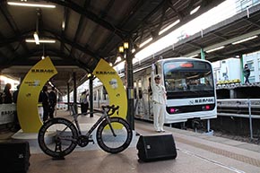 B.B.BASE JR東日本 輪行 サイクリスト 両国