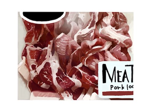 パック肉のイラスト