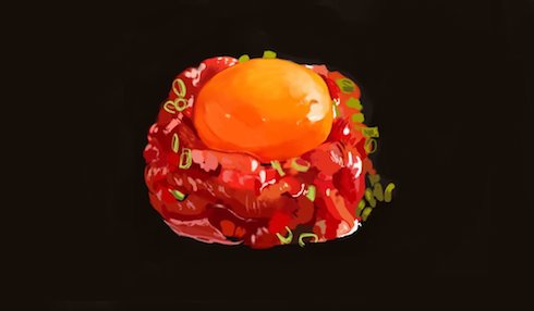 ユッケのイラスト