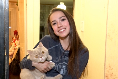 アリーナ・ザギトワ　イリースカ　愛猫　秋田犬　マサル　平昌五輪