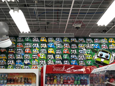 壁面をひきでとった様子