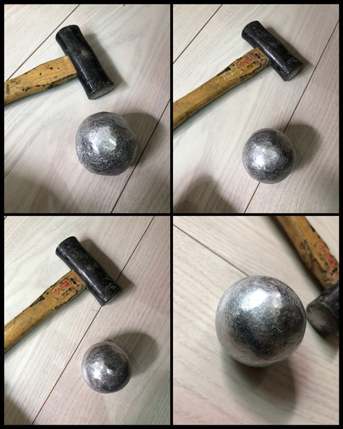 大流行中の「アルミホイル球体」を真っ二つに切断→中身まさかの