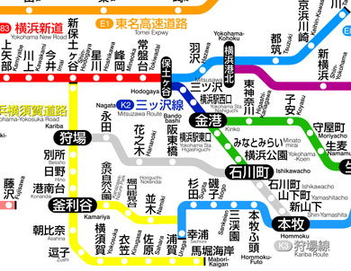 高速道路マップ　横横周辺