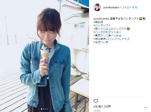 釈由美子 長野県 バッタソフト イナゴ ソフトクリーム 松本市 安曇野市 諏訪湖