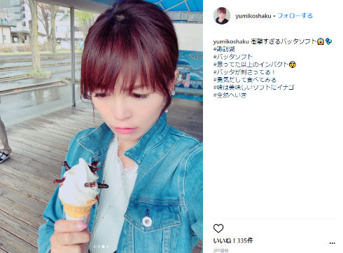 釈由美子 長野県 バッタソフト イナゴ ソフトクリーム 松本市 安曇野市 諏訪湖