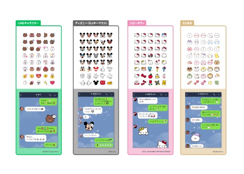 LINE 絵文字 ディズニー ハローキティ うさまる