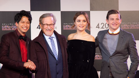 レディ・プレイヤー１ スティーブン・スピルバーグ ジャパンプレミア タイ・シェリダン オリヴィア・クック 森崎ウィン ゴジラ デロリアン メカゴジラ 金田バイク