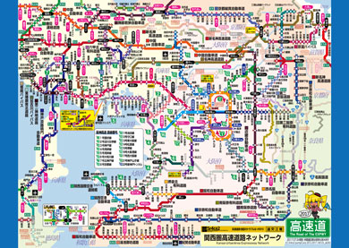 関西版高速道路地図