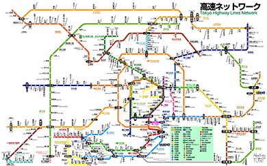 あべっちさん作の「JR東日本風高速道路マップ 東日本版」