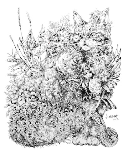 良品】ペン画植物