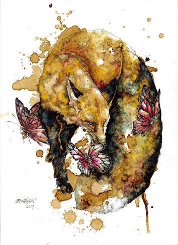 マツダケン 水彩画 日本画