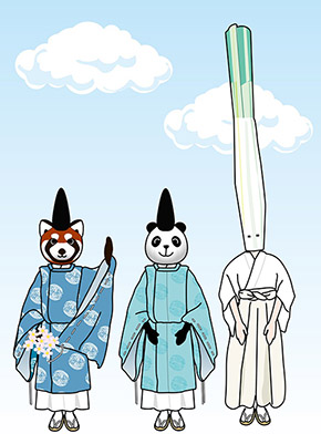 有鹿神社 パンダ宮司 ネギ 禰宜