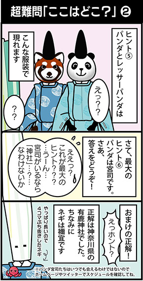 有鹿神社 パンダ宮司 ネギ 禰宜