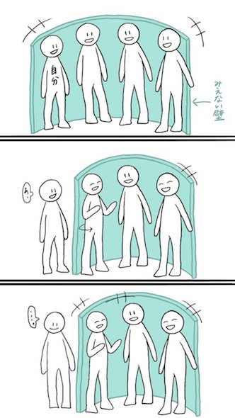 4人のときの漫画1ページ目