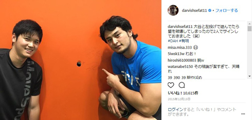 ダルビッシュ有 大谷翔平 バット 早速 折れた