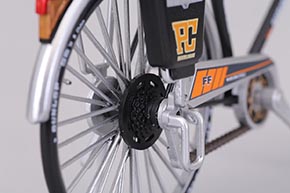 スプロケットもちゃんと多段仕様で再現