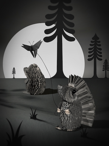 LisaLloyd ペーパークラフト ハリネズミ