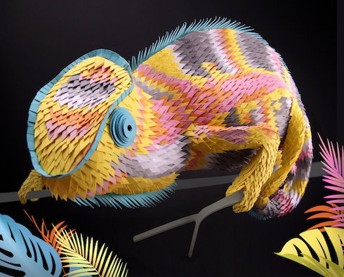 LisaLloyd ペーパークラフト カメレオン