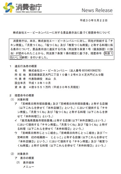 ブロイラー　優良誤認