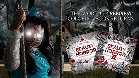 グロテスク 怖い ぬり絵 Beauty of Horror