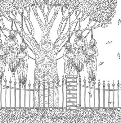 グロテスク 怖い ぬり絵 Beauty of Horror