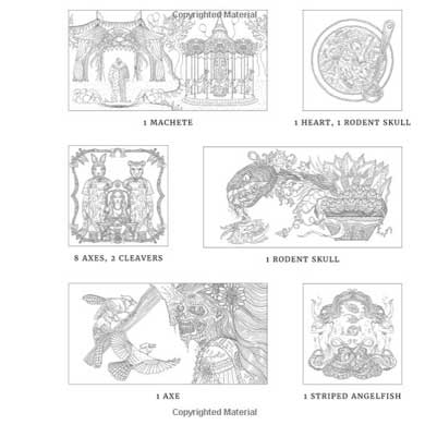 グロテスク 怖い ぬり絵 Beauty of Horror