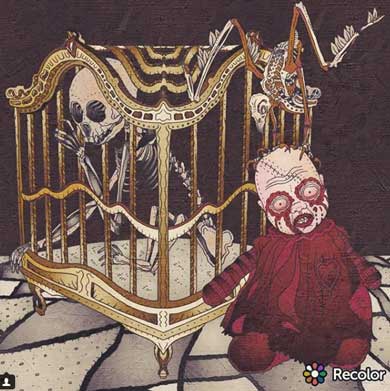 グロテスク 怖い ぬり絵 Beauty of Horror