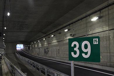 39キロポストと松戸入路