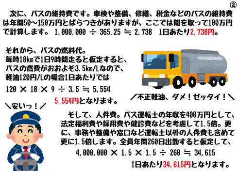 路線バス 損益分岐 計算 何人乗ればもうかる 現役運転士 解説