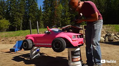 おもちゃ キッズカー 魔改造 マスタング 自動車