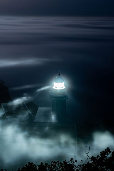 室蘭 写真 景色 地球岬 灯台 海霧 雲海
